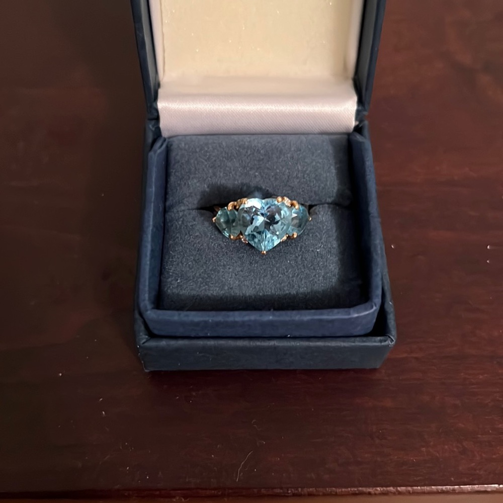 Blue topaz ring